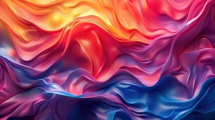 Obraz premium Colorful waves flowing across the background, creating a sense of rhythm and motion