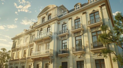 Obraz premium 3d render of a building