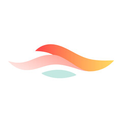 Obraz premium Sea wave png sticker, aesthetic water clipart, pastel logo element for business transparent design