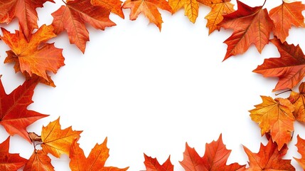 Autumn Maple Leaves Frame