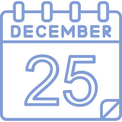 25 December Vector Icon Design
