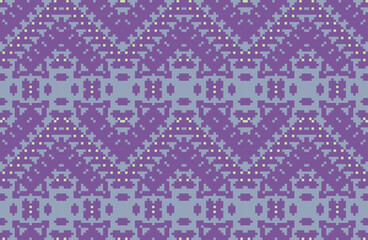 Diamond Shapes Star Islamic Patternfolk Embroidery, Aztec Geometric Ornament Print. Design for Carpet, Wallpaper, Clothing, Wrapping, Fabric