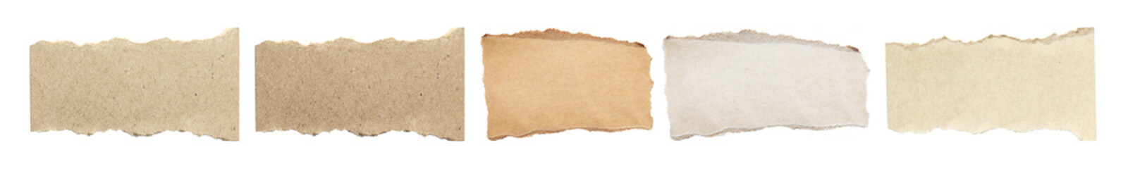 Paper collage png cut out element set