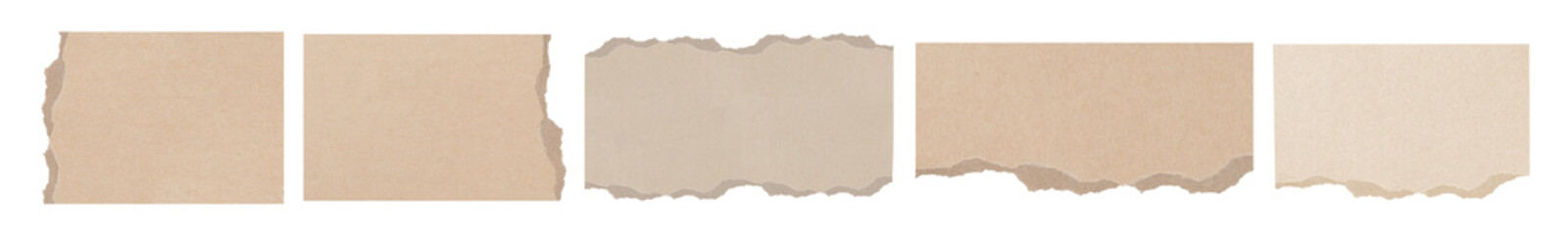 Paper collage png cut out element set