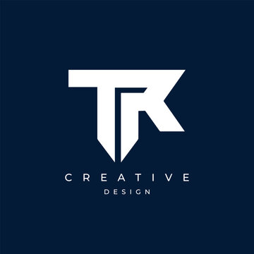 Letter TR Logo Design , Minimal Letter TR Icon