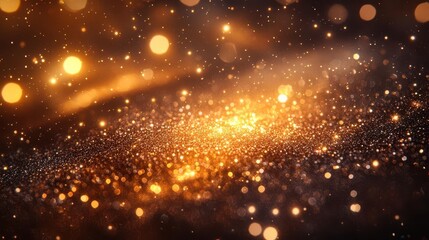 Obraz premium glamorous gold bokeh background with shimmering particles for awards ceremony
