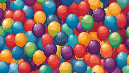A beautiful wallpaper of seamless and multicolored balloons