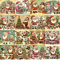 Fototapeta premium Halloween cartoon vintage illustration. AI generated illustration