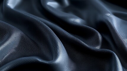 A close up of a soft, dark blue fabric with a subtle texture.