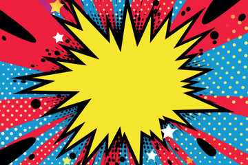 Vibrant comic explosion background