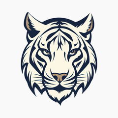 Majestic tiger head vector illustration