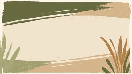 A minimalist abstract background with earthy tones and brushstroke elements.