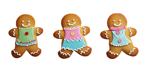 Gingerbread woman, transparent background