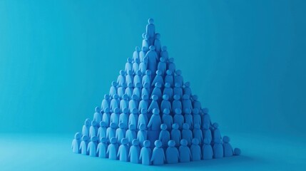 Sculpted human pyramid highlighting unity and strength.