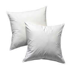 White pillows top view Isolated on transparent background.
