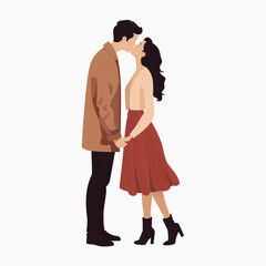 Romantic couple holding hands