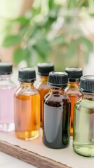 Person labeling bottles of homemade herbal extracts.