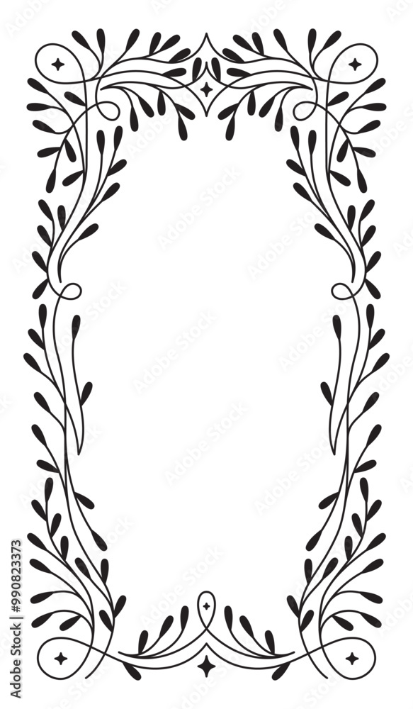 Aufkleber vector design element and illustration in simple linear style - boho arch logo design element and fr