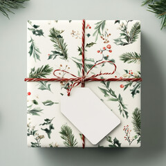christmas, gift, box, holiday, xmas, present, season, christmas present, christmas gift, gift, present, tag, gift tag, present tag, tag mockup