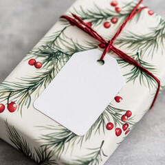 christmas, gift, box, holiday, xmas, present, season, christmas present, christmas gift, gift, present, tag, gift tag, present tag, tag mockup