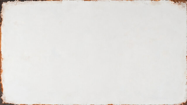 white square with a rusted edge