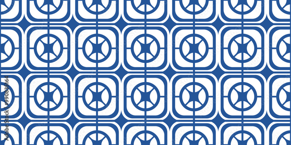 Poster vector tiles of cross tiles with the same ornament.