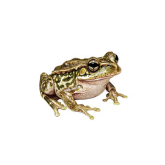 Fototapeta premium Green and Brown Frog with Yellow Spots