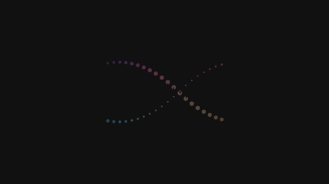 Transverse Waves Animation. Longitudinal Wave Generation on Black Screen Background. Amplitude, Crests, Troughs and Wavelength. Physics. 4K video
