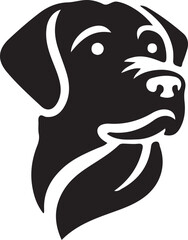 Dog head icon silhouette vector style  illustration 