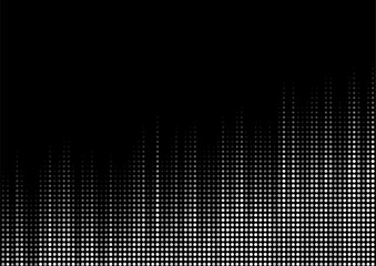 Abstract black white growing financial graph chart background. Vector dotted lines tech design