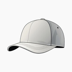 Stylish white baseball cap