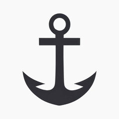 Nautical anchor silhouette symbol