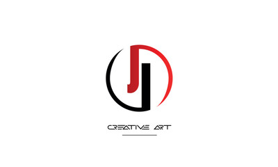 JI, IJ, J, I abstract letters logo monogram