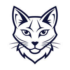 Cat logo vector line art