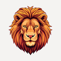 Majestic lion head vector illustration
