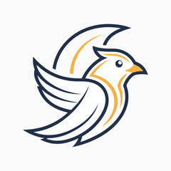 Bird logo  vector line art