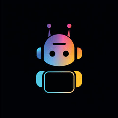 Colorful gradient robot icon