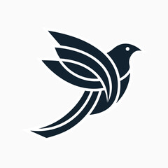 Bird logo  vector line art