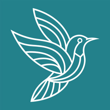 recommend clip art: Bird logo  vector line art