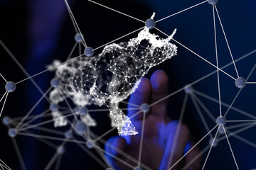 stock market 3d modern in hand