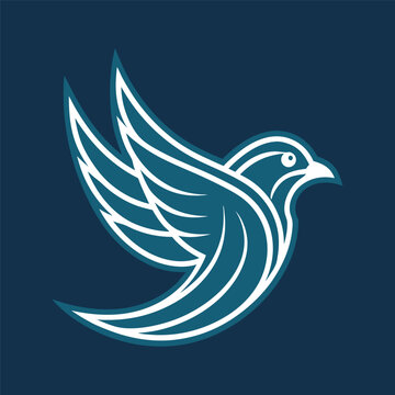 recommend clip art: Bird logo  vector line art