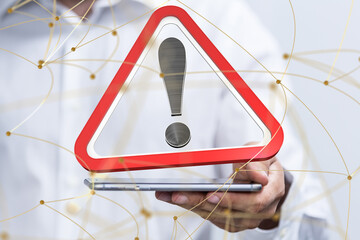 Neural network 3D illustration. Big data and cybersecurity