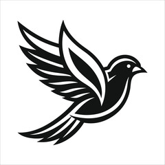 Bird logo  vector line art