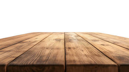 Wooden empty table template, desk mock-up isolated