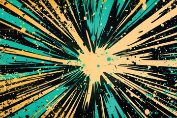 Vibrant abstract explosion art