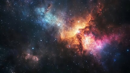 Space Galaxy Night Sky With Cosmic Clouds ,Universe science astronomy. Illustration Background