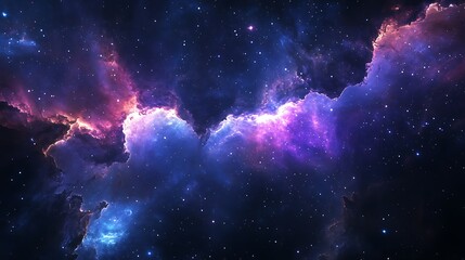 Space Galaxy Night Sky With Cosmic Clouds ,Universe science astronomy. Illustration Background