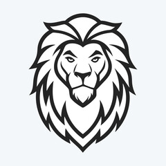 Fototapeta premium Lion head line art 