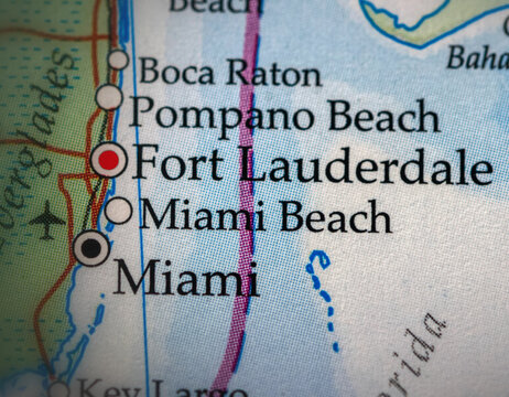 map showing miami beach and fort lauderdale