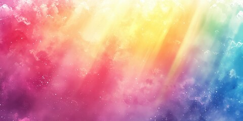 Obraz premium Vibrant Gradient Rainbow Background with Soft Clouds
